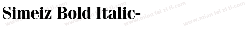 Simeiz Bold Italic字体转换